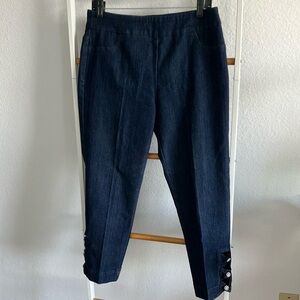 Soft surroundings denim capris stretchy jeans size M